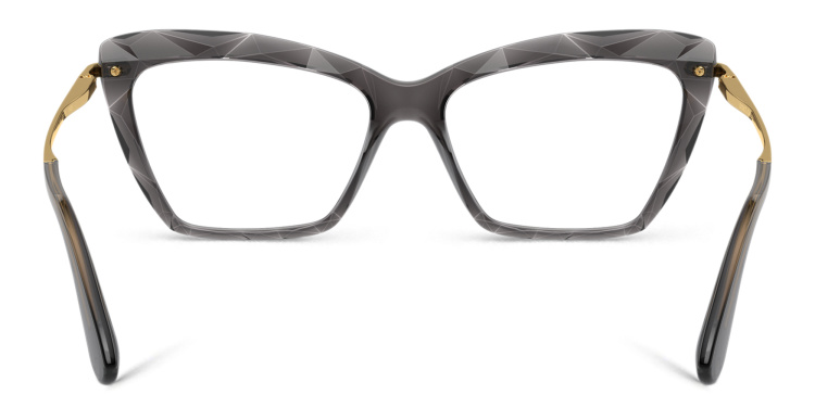 Shop Dolce & Gabbana Cat Eye Eyeglasses in Grey online.
