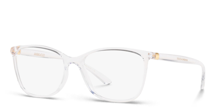 Shop Dolce & Gabbana Rectangle Eyeglasses in Clear online.