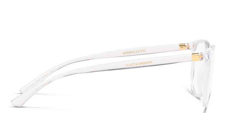 Shop Dolce & Gabbana Rectangle Eyeglasses in Clear online.