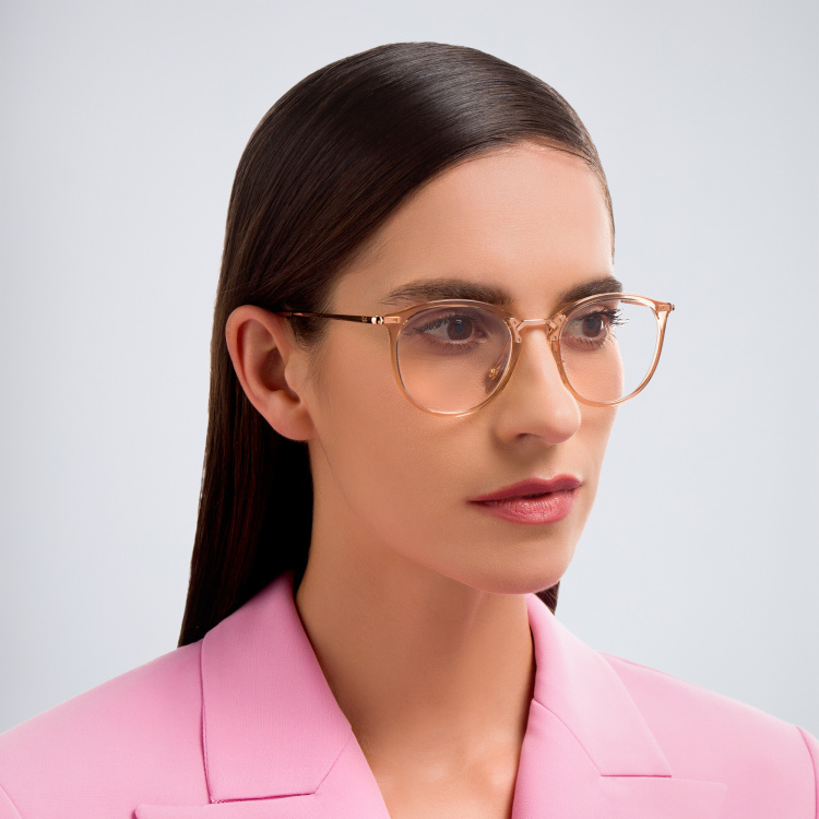 Shop Ray-Ban Panthos Eyeglasses in Brown online.