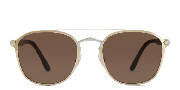 Shop Cartier Signature 'C'de Cartier Unisex Sunglasses in Gold online.