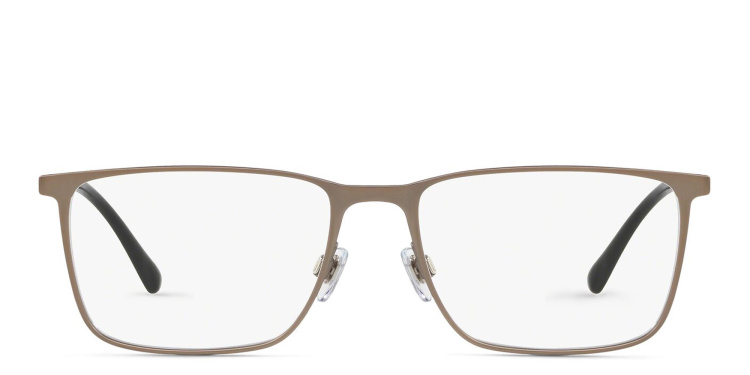 Shop GIORGIO ARMANI Rectangle Eyeglasses in Gold online.