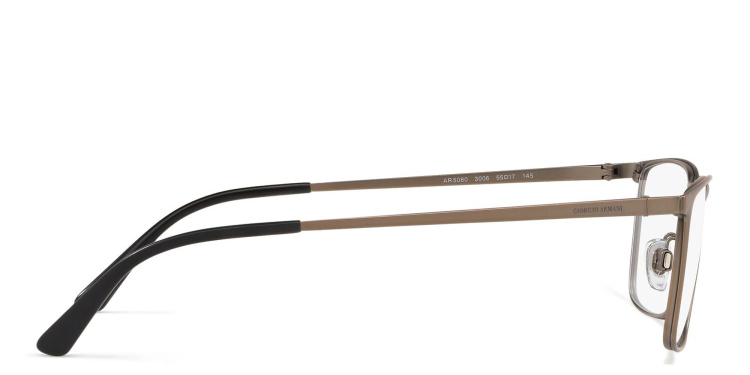 Shop GIORGIO ARMANI Rectangle Eyeglasses in Gold online.