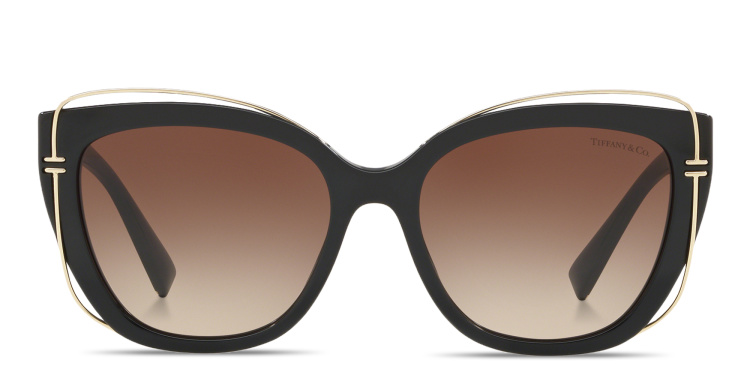 تسوق نظارات شمسية طراز كات آي بشعار العلامة تيفاني أند كو بلون أسود أونلاين.