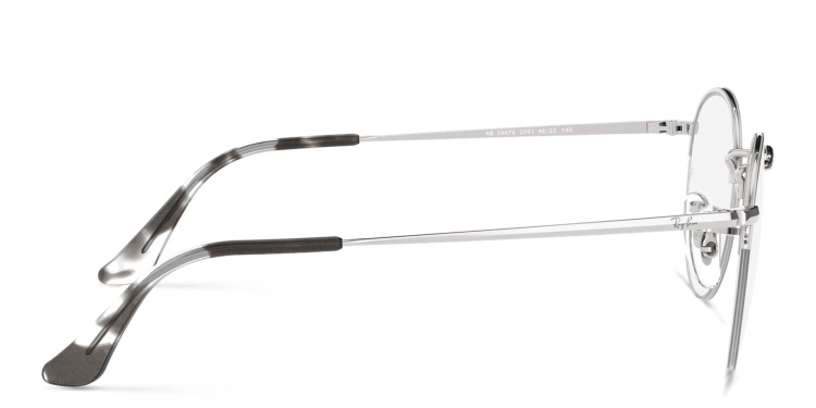 Shop Ray-Ban Round Gaze Unisex Eyeglasses in Silver online.