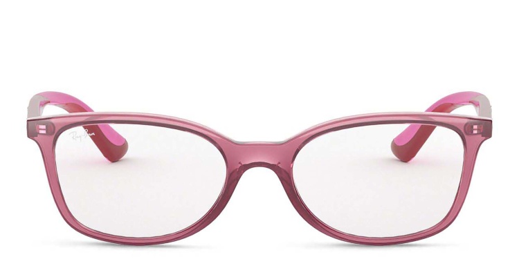 Shop Ray-Ban Junior Ferrari Kids Rectangle Eyeglasses in Red online.