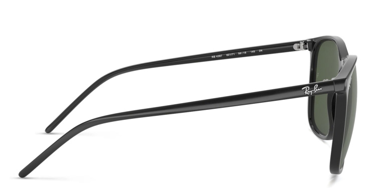 تسوق نظارة شمسية بإطار مربع للجنسين راي بان بلون أسود أونلاين.