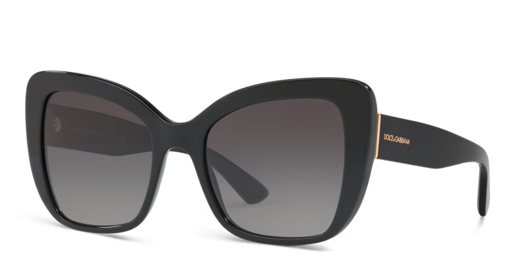 Shop Dolce & Gabbana Butterfly Sunglasses in Black online.