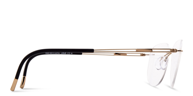 تسوق نظارات طبية أفياتور بدون إطار سيلويت بلون ذهبي أونلاين.