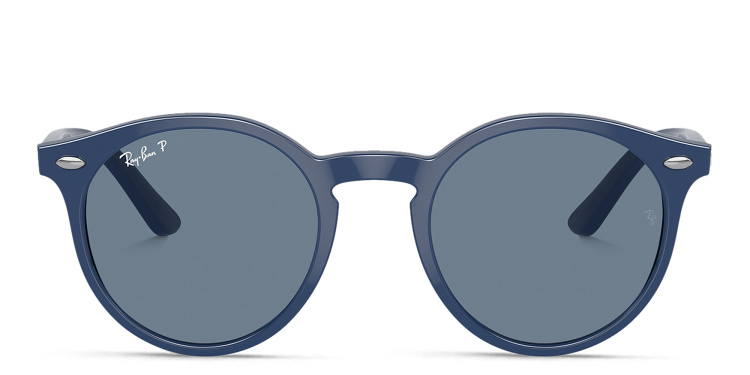 Shop Ray-Ban Junior Logo Kids Panthos Sunglasses in Blue online.