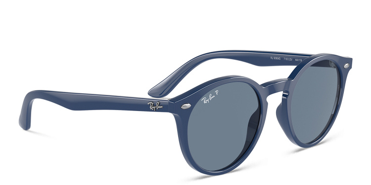 Shop Ray-Ban Junior Logo Kids Panthos Sunglasses in Blue online.