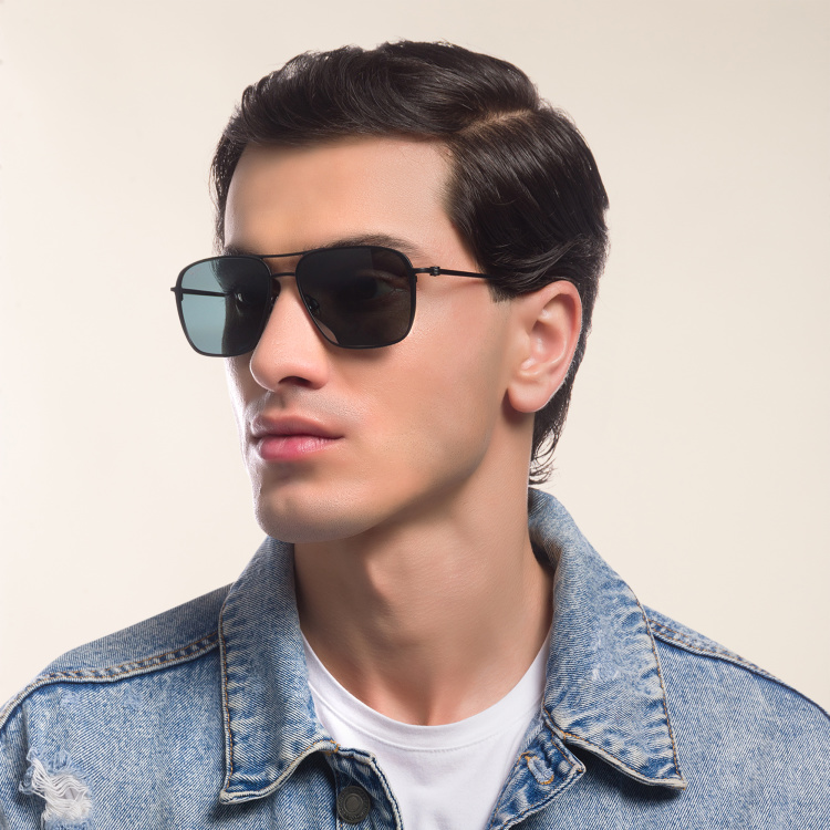 تسوق بيتشز 541 نظارة شمسية بإطار أفياتور للجنسين ماوي جيم بلون أسود أونلاين.