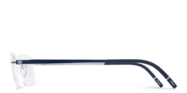 تسوق نظارات طبية مستطيلة بدون إطار سيلويت بلون فضي أونلاين.