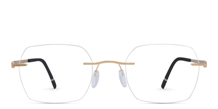 تسوق نظارة طبية بإطار غير نظامي للجنسين سيلويت بلون ذهبي أونلاين.