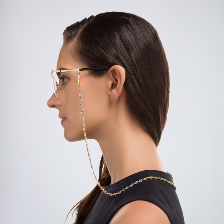Shop Uoptic Gold & Palladium Plated Glasses Chain in Multicolor online.