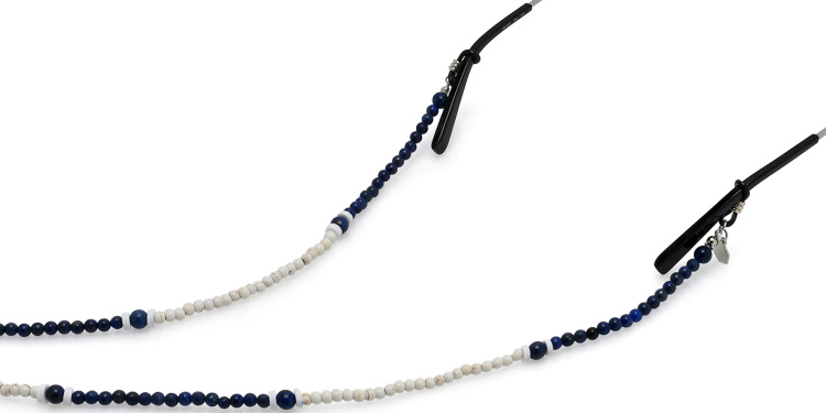 Shop The RICCI DISTRICT Howlite & Agate Glasses Chain in Multicolor online.