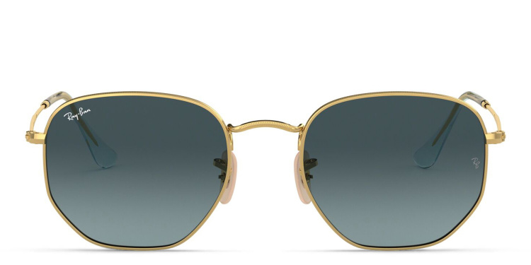 تسوق نظارات شمسية سداسية الشكل للجنسين راي بان بلون ذهبي أونلاين.