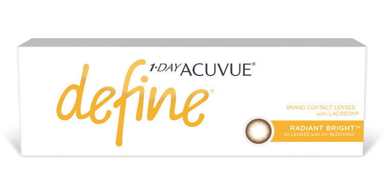 Shop ACUVUE 1-Day Define RADIANT BRIGHT Color Contact Lenses - Radiant Bright in Brown online.