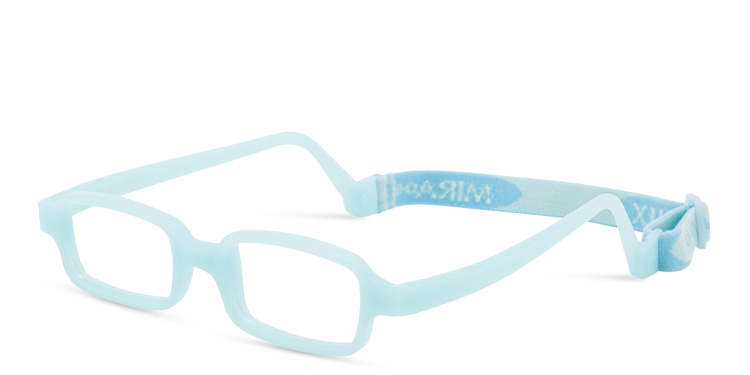 Shop Mira Flex Kids Rectangle Eyeglasses in Blue online.
