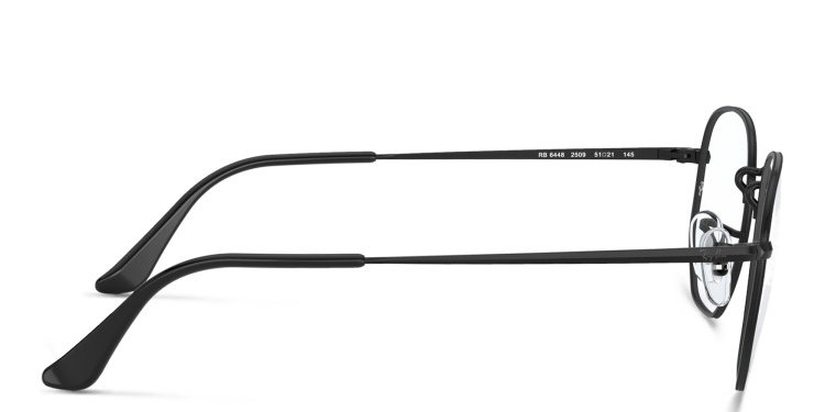 Shop Ray-Ban Hexagonal Unisex Eyeglasses in Black online.
