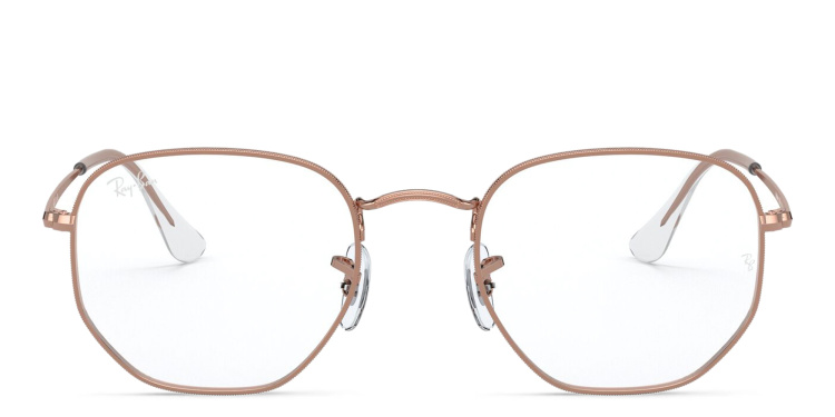 تسوق نظارة طبية بإطار سداسي غير منتظم للجنسين راي بان بلون ذهبي أونلاين.