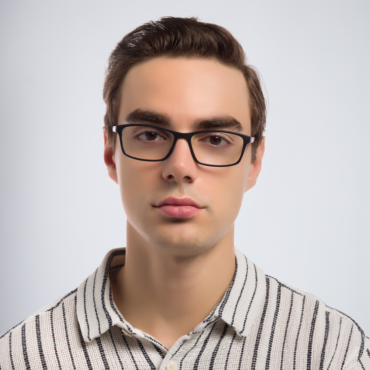 تسوق نظارة طبية مستطيلة برادا لينيا روسا بلون أسود أونلاين.