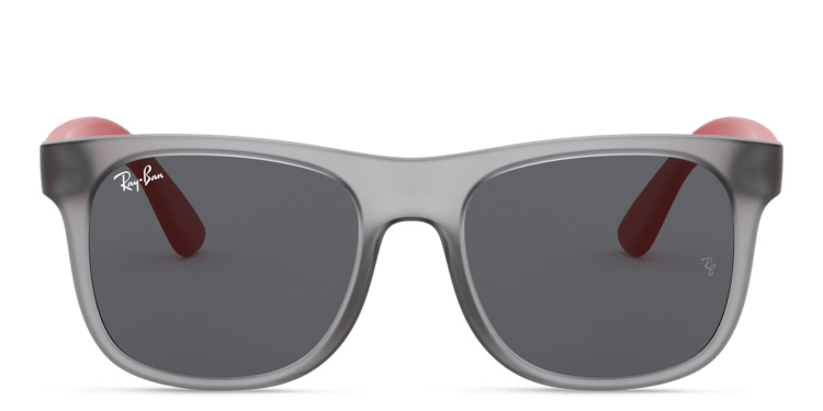 Shop Ray-Ban Junior Kids Wayfarer Square Sunglasses in Grey online.