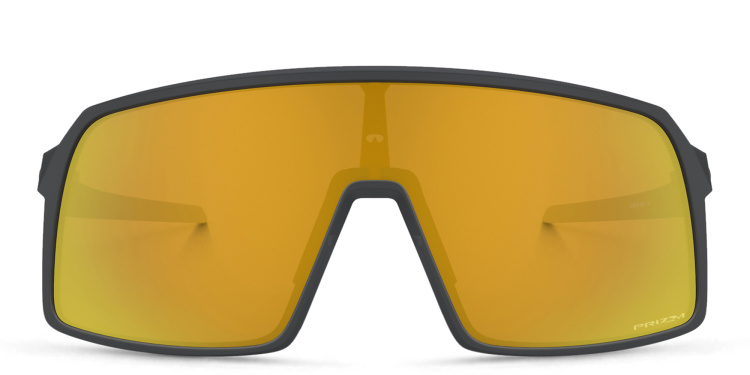 Shop Oakley Sutro Oversized Wide Mask Sunglasses in Black online.