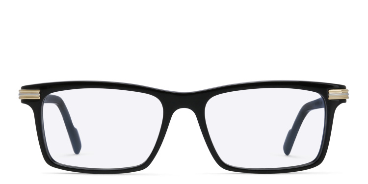 Shop Cartier Première de Cartier Rectangle Eyeglasses in Black online.