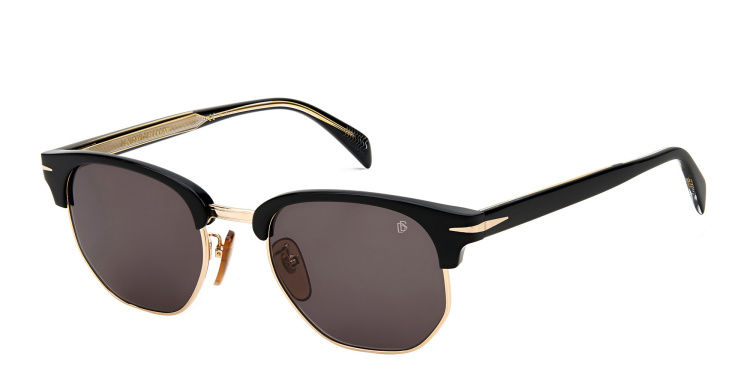 Shop DAVID BECKHAM Square Sunglasses in Gold online.