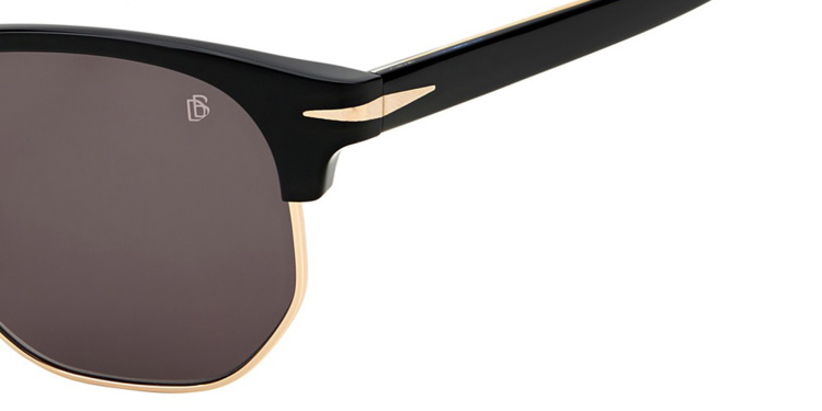 Shop DAVID BECKHAM Square Sunglasses in Gold online.