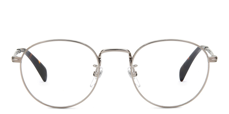 Shop DAVID BECKHAM Panthos Eyeglasses in Silver online.