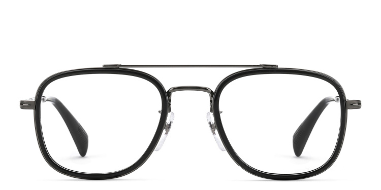 Shop DAVID BECKHAM Square Eyeglasses in Black online.
