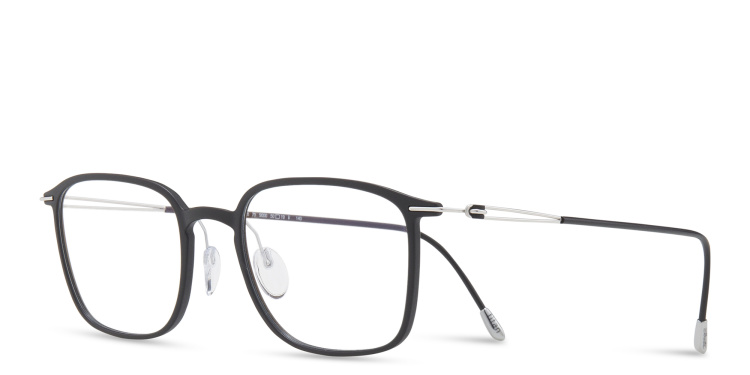 Shop Silhouette Square Eyeglasses in Black online.