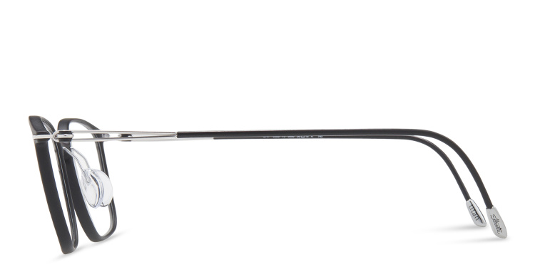 Shop Silhouette Square Eyeglasses in Black online.