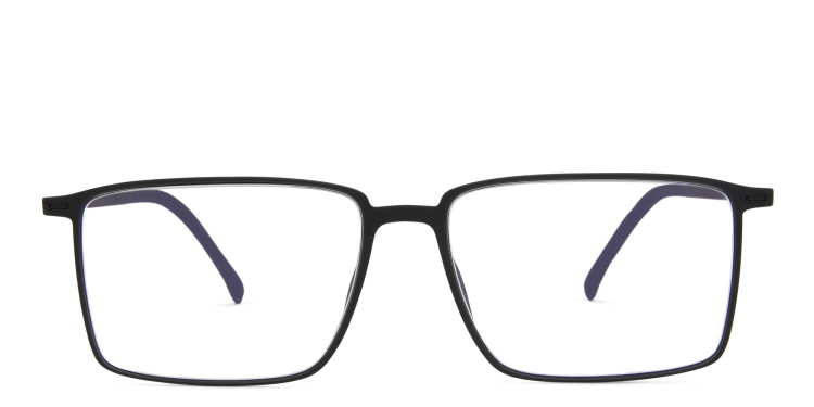Shop Silhouette Rectangle Eyeglasses in Black online.