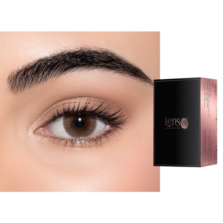 Shop Lensme Monthly Color Contact Lenses - Caramel in Light Brown online.