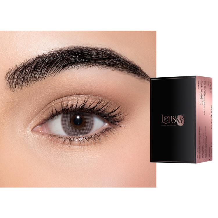 Shop Lensme Monthly Color Contact Lenses - Marble in Brown online.