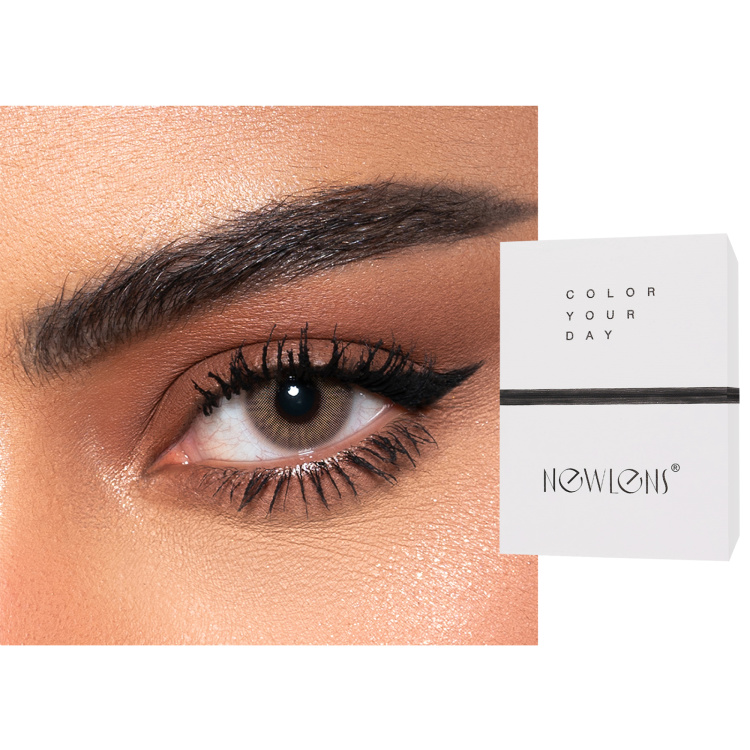 Shop NEWLENS Monthly Color Contact Lenses - Cappuccino in Light Brown online.