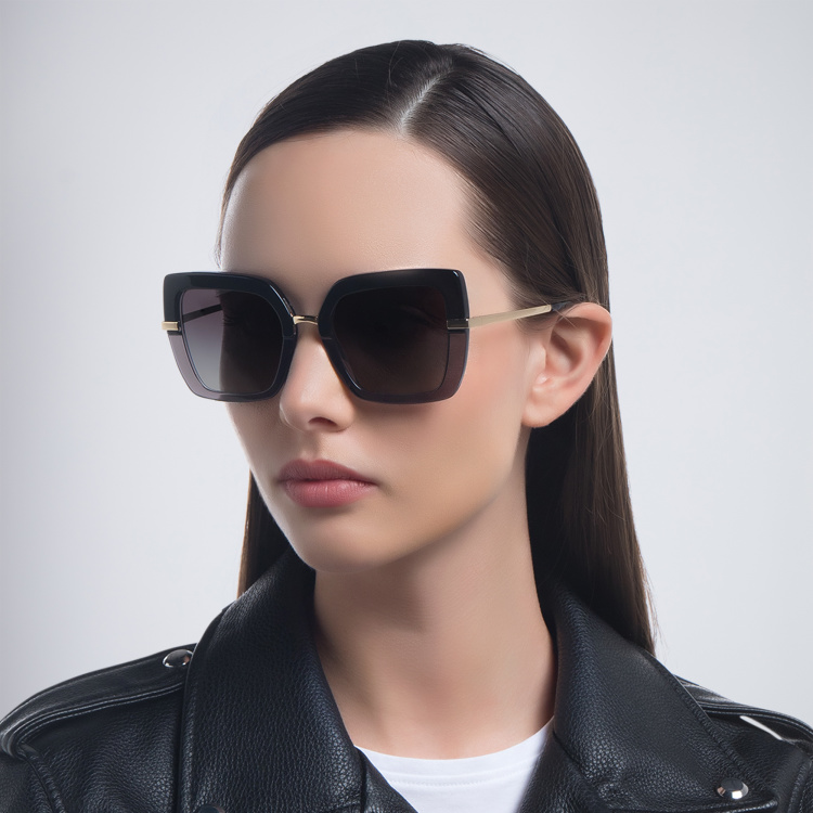 Shop Dolce & Gabbana Square Sunglasses in Black online.