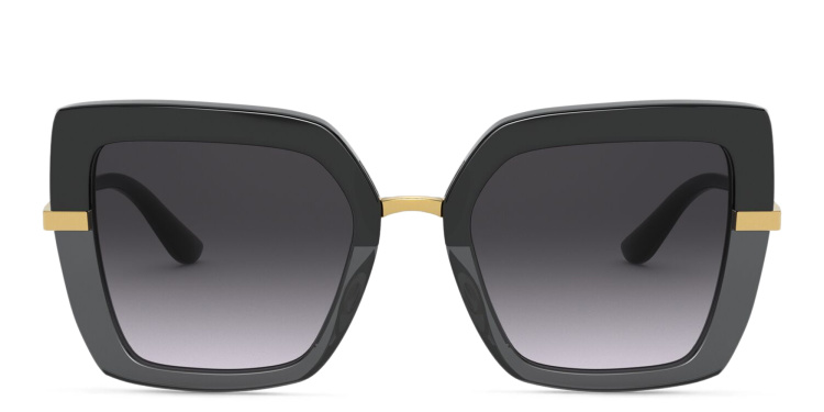 Shop Dolce & Gabbana Square Sunglasses in Black online.