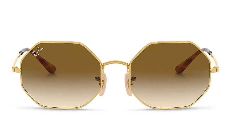 Shop Ray-Ban Irregular Sunglasses in Gold online.