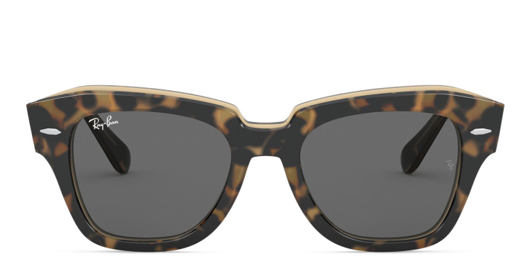 Shop Ray-Ban State Street Unisex Square Sunglasses in Havana online.