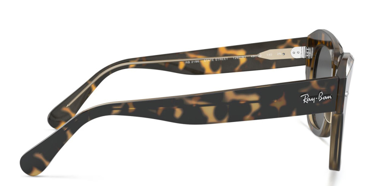 Shop Ray-Ban State Street Unisex Square Sunglasses in Havana online.