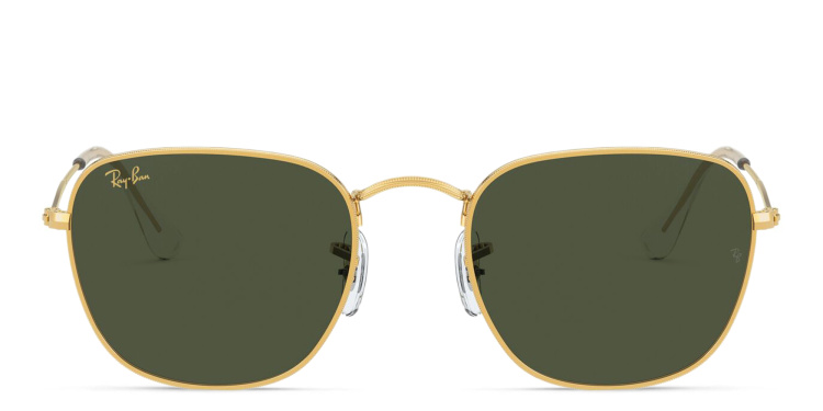 Shop Ray-Ban Frank Square Sunglasses in Gold online.