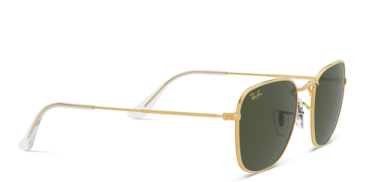 Shop Ray-Ban Frank Square Sunglasses in Gold online.