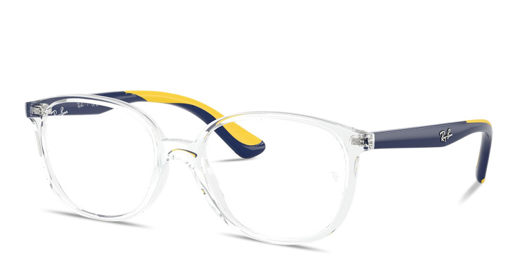 Shop Ray-Ban Junior Optics Kids Square Eyeglasses in Clear online.
