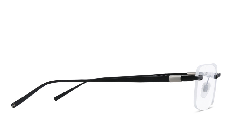 Shop EYE'M Rimless Rectangle Eyeglasses in Black online.
