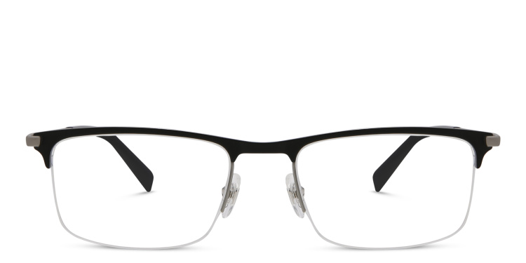 تسوق نظارة طبية مستطيلة بنصف إطار EYE'M بلون أسود أونلاين.