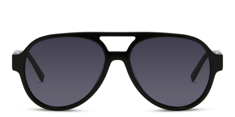 تسوق نظارة شمسية بإطار أفياتور EYE'M بلون أسود أونلاين.